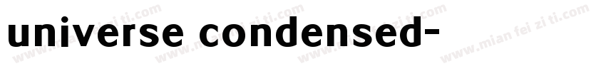 universe condensed字体转换
